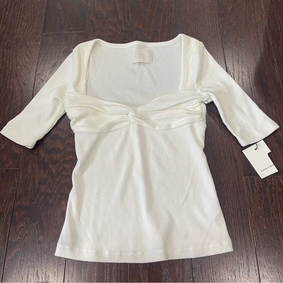 Citizens of Humanity Women Parie Twist Top Milque Off White Size Small NEW - Picture 3 of 11